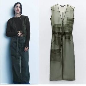 TRENDY ZARA SHEER ORGANZA DRESS- XL